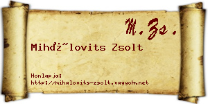 Mihálovits Zsolt névjegykártya