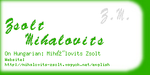 zsolt mihalovits business card